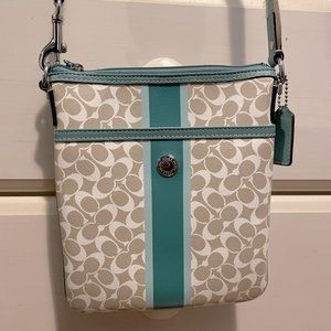 Coach Signature Print Crossbody Bag